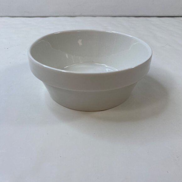 White Ceramic 5" Diameter Ingredient Bowl Simple Design - Picture 3 of 7